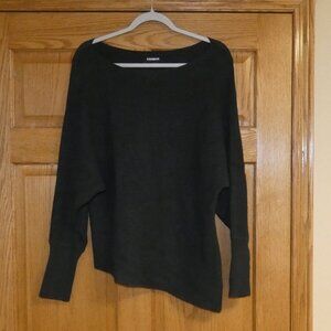 NWT Express Asymmetrical Dark Green Sweater Size M